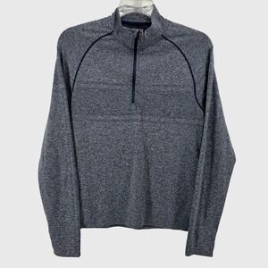 RHONE Celliant‎ Performance Quarter Zip Pullover Top Womens M Blue Heathered